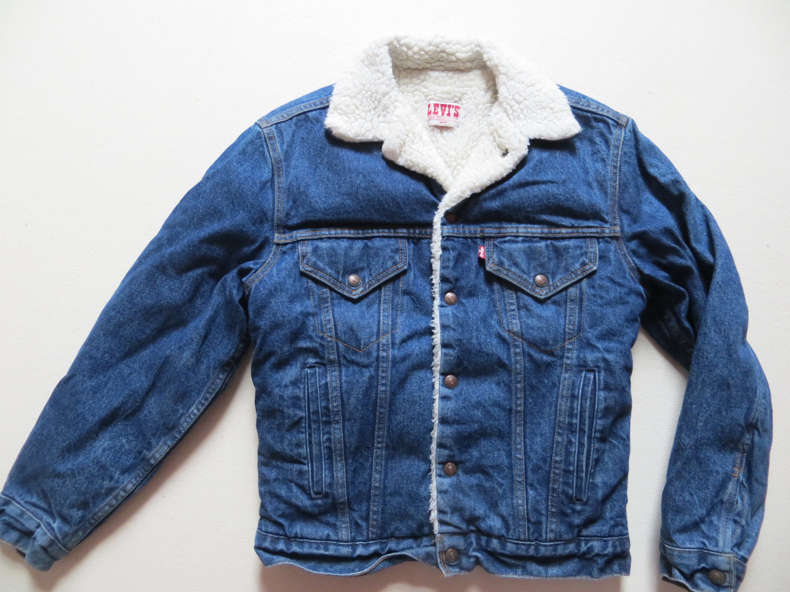 Levi's Herren Jacke, Jeansjacke Gr. M, Indigo mit weißem Teddy Fell gefüttert ! | eBay Levi's Herren Jacke, Jeansjacke Gr. M, Indigo mit weißem Teddy Fell gefüttert ! | eBay