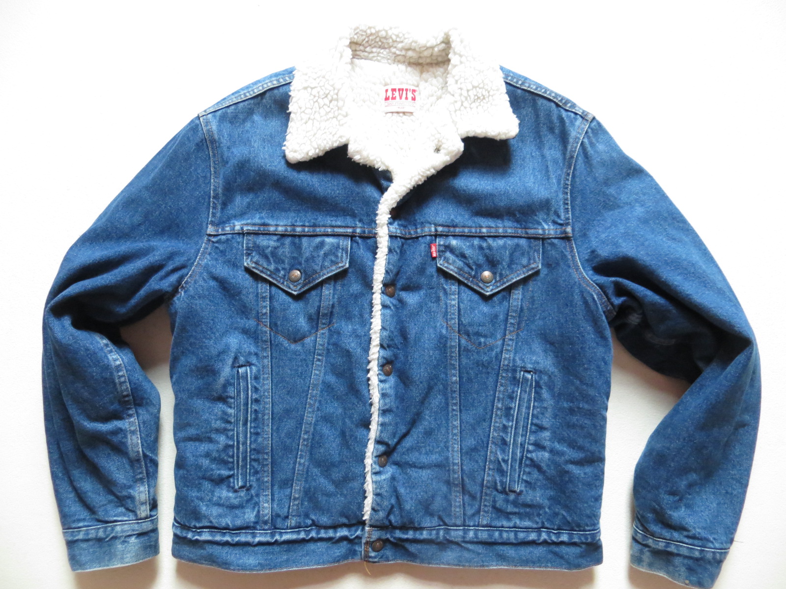 Levi's Herren Jacke, Jeansjacke Gr. M, Indigo mit weißem Teddy Fell gefüttert ! | eBay Levi's Herren Jacke, Jeansjacke Gr. M, Indigo mit weißem Teddy Fell gefüttert ! | eBay