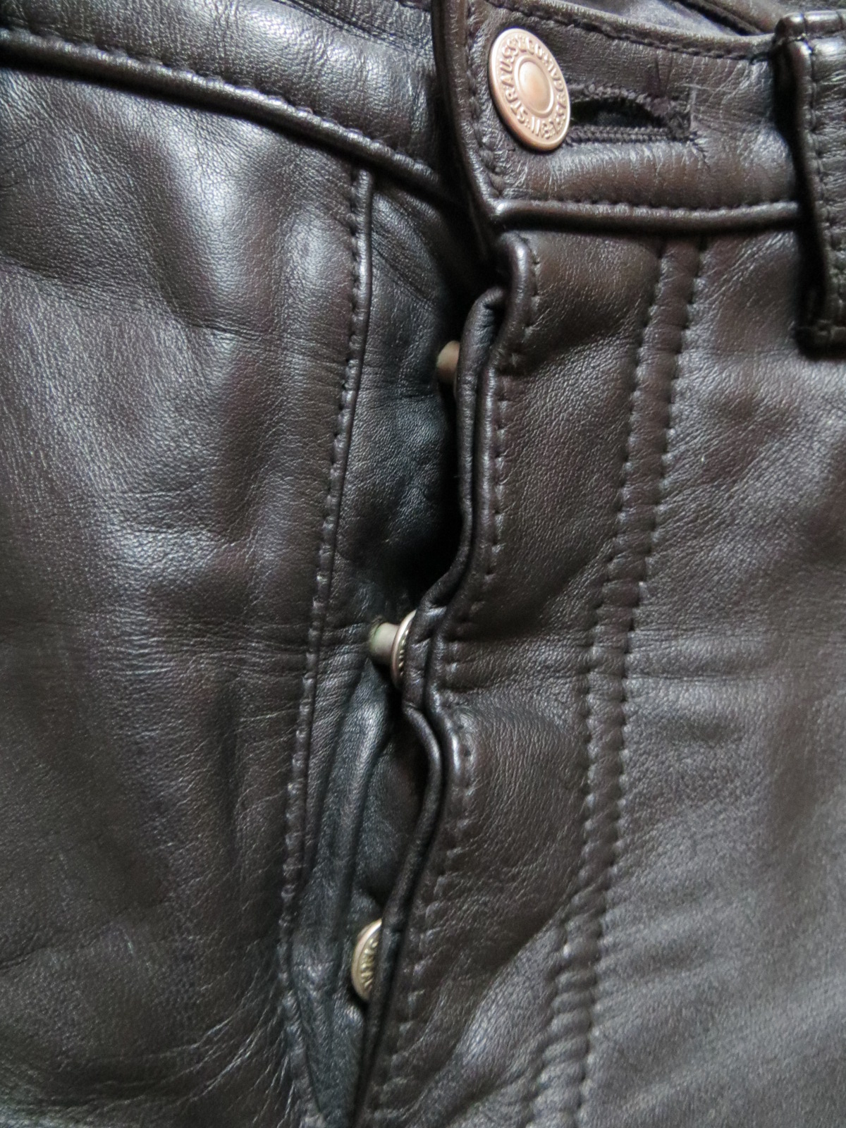 black leather levis jeans