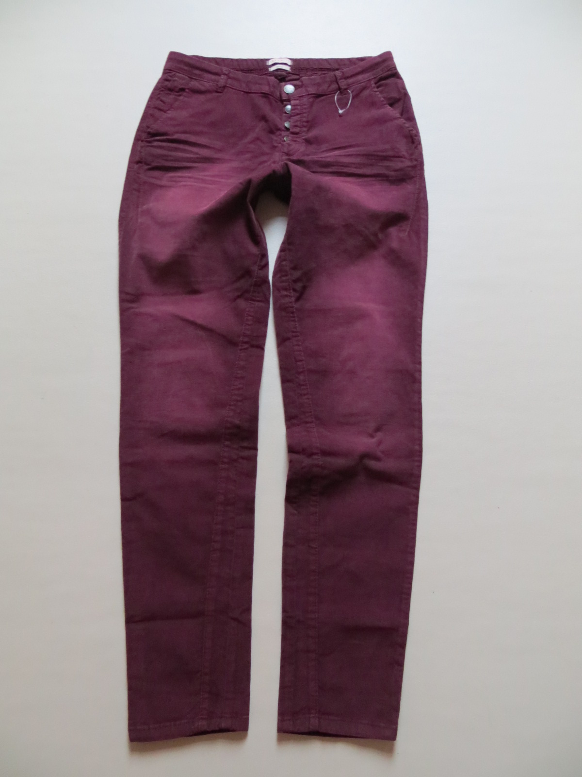Esprit Cord Jeans Hose Gr. 36, bordeaux, Chino Cordhose, sichtbare
