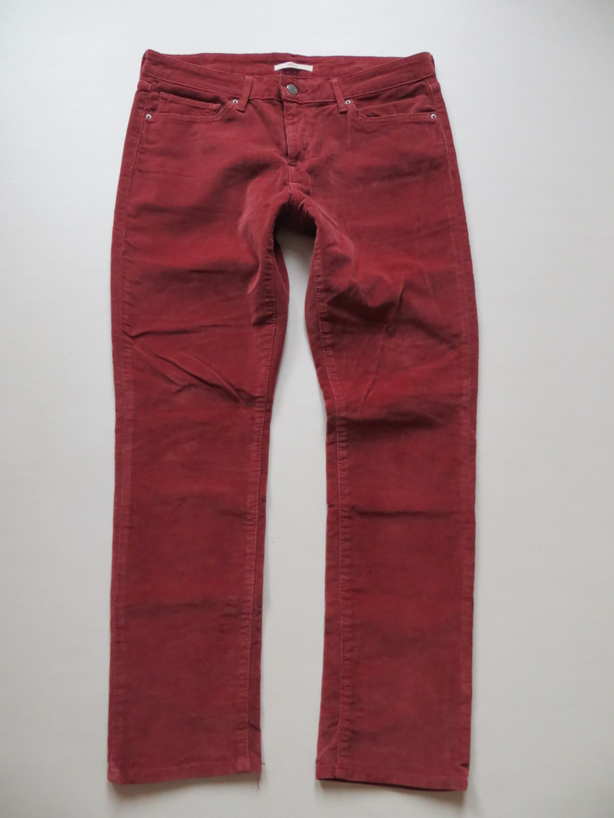 Levi's 712 Slim Cord Jeans Hose, W 33 /L 30, ROT coloured Cordhose, TOP ...