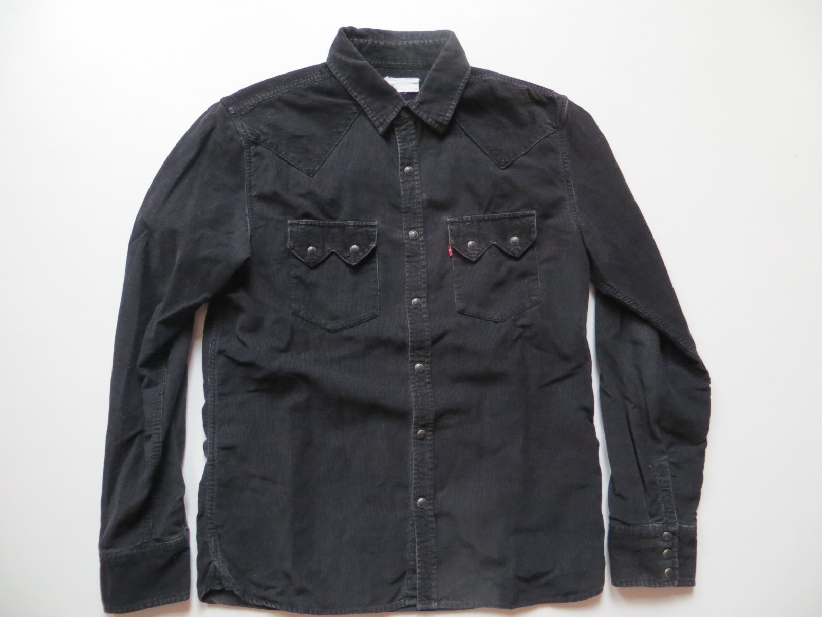 Levi's Cord Jeans Hemd, Cordhemd M, Schwarz mit Taschen