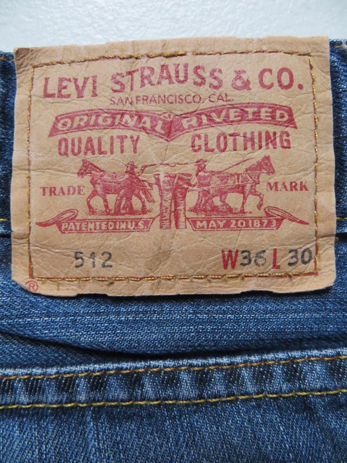 Levi's 512 Bootcut Herren Jeans Hose, W 36 /L 30, Vintage Denim