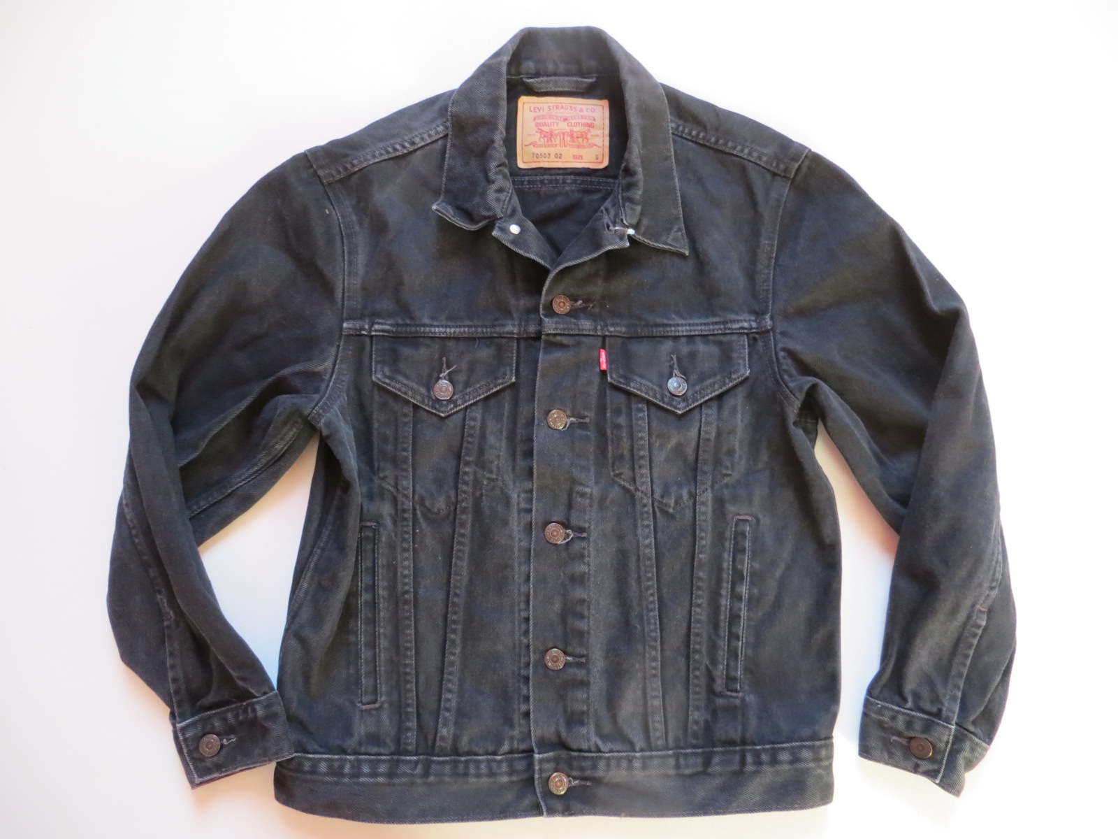 Levi's 70503 Jacke Jeansjacke Gr. S, Schwarz ! Black 90's Vintage